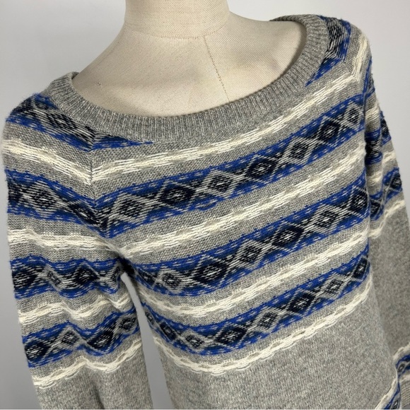 NWT Joe Fresh Gray and Blue Crew Neck Sweater XS - Picture 4 of 11